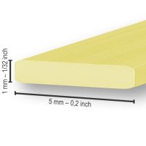 daiktų Aliuminio plokščia viela auksas 5mm 10m