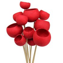 daiktų Varpelio taurė ant pagaliuko Mix Red 15 vnt