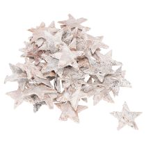 daiktų Beržinės žvaigždutės, mažos, 2 cm - 2,5 cm, baltai dažytos, 150 vnt.