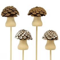 daiktų Gėlių kamščio kūgio grybo dekoratyvinis kamštukas Adventas 4,5cm 12 vnt