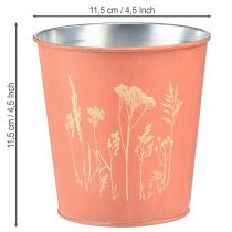 daiktų Abrikosų spalvos metalinis gėlių vazonas Ø11,5 cm, aukštis 11,5 cm