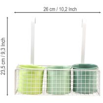 daiktų Pakabinamas gėlių vazonas, balkono dekoracija, virtuvės dekoracija, L26cm