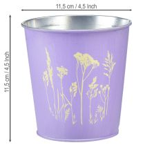 daiktų Metalinis gėlių vazonas, gėlių sodintuvas, violetinis, Ø11,5 cm, aukštis11,5 cm