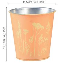 daiktų Metalinis gėlių vazonas, persikų geltonumo, Ø11,5 cm, aukštis 11,5 cm