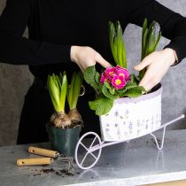 daiktų Gėlių vazonas karutis su stilingu levandų imitacijos raštu 46 cm