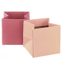 daiktų Gėlių sodintuvas gėlių maišelis rožinė lašiša 12cmx12cm 6 vnt