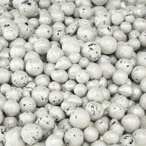 daiktų Briliantiniai dekoratyviniai karoliukai 4mm - 8mm balti 1l