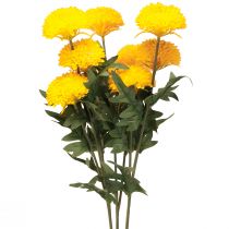 daiktų Dahlia Dirbtinės dekoratyvinės gėlės Yellow Blossom L64cm 3 vnt