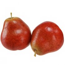 daiktų Dekoratyvinės kriaušės dekoratyvinės vaisinės raudonos tinklelyje Ø5,5cm H6,5cm 6 vnt
