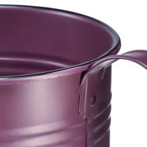 daiktų Dekoratyvinis laistytuvas violetinės spalvos metalinis vazonas Ø13,5cm H12,5cm