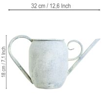 daiktų Dekoratyvinė laistytuvė, vintažinio metalo, balta, mėlyna, 32x11x18cm, dekoratyvinis aksesuaras