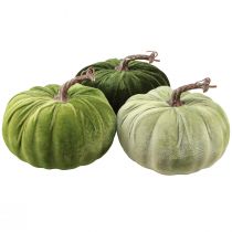 daiktų Deco moliūgas rudeninis žalias tamsiai žalias šviesiai žalias Ø18cm 3 vnt