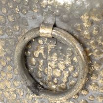 daiktų Dekoratyvinis dubuo, sendinto dizaino, metalinis vazonas, aukso spalvos, Ø37/31 cm, 2 vnt. rinkinys