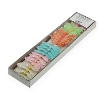 daiktų Plunksniniai drugeliai ant vielos, spalvoti 5,5 cm, 24 vnt.