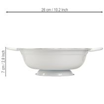 daiktų Dekoratyvinis metalinis dubuo, baltos ir juodos spalvos, vintažinio stiliaus, Ø20,5 cm, 3 dalys