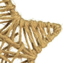 daiktų Dekoratyvinė žvaigždė pakabinti džiuto žvaigždutė natural Ø18cm 4 vnt
