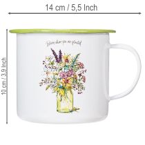 daiktų Dekoratyvinis puodelis/vazonas, emaliuotas, Ø11,5 cm, aukštis 10 cm