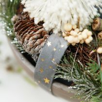 daiktų Aksominė žvaigždės formos pilko aukso papuošalų juostelė W25mm L8m