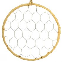 daiktų Dekoratyvinis žiedas iš metalo Raffia pakabinimui Ø20cm 4vnt