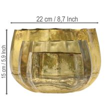daiktų Dekoratyvinis dubenėlis žalvarinis metalinis dubenėlis Ø22/18/14cm, 3 vnt. rinkinys
