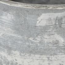 daiktų Dekoratyvinis metalinis dubuo, ovalus, pilkas, ilgis 22,5/19,5/16 cm, 3 vnt. rinkinys