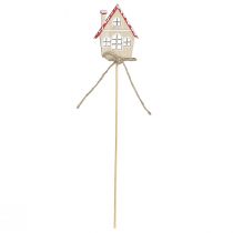 daiktų Dekoratyviniai kištukai Kalėdų dekoravimo nameliai mediniai 4,5x5cm 12 vnt