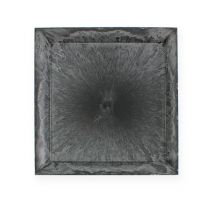 Plastikinė lėkštė 20cm x 20cm kvadratinis antracitas 6vnt