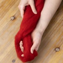 daiktų Vilnos virvelė, dekoratyvinė vilna, raudona, 2 m veltinio vilna floristikai, dekoravimui ir rankdarbiams