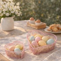 daiktų Vieliniai krepšeliai, širdies formos, dekoravimui ir organizavimui, 20 cm, 4 vnt. rinkinys