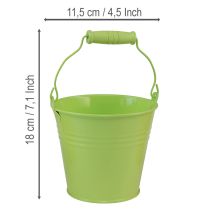 daiktų Kibiras su rankena raktažolių vazonas metalinis pastelinis 11,5 × 8,5 cm 8 vnt.