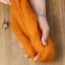 daiktų Vilnos virvelė, veltinio vilna, oranžinė, 2 m, rankdarbiams, įrišimui ir dekoravimui