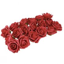 daiktų Foam Rose Foam Red Dirbtinės rožės 7,5cm 18 vnt