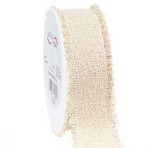 daiktų Balto aukso dekoratyvinė juostelė su kutais W40mm L15m