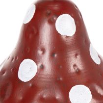 daiktų Metalinė lesinimo stotelė, musmirės rašto, pakabinama, raudona ir balta, 25,5 cm