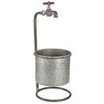 daiktų Sodo dekoravimo metalinė vazonėlis su čiaupu Ø16,5cm H42cm