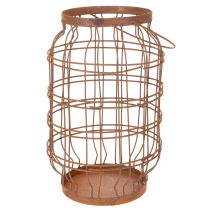 daiktų Sodo žibintas, metalinis, rūdžių spalvos, rankena, vintažinis, Ø19,5 cm