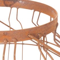 daiktų Sodo žibintas, metalinis, rūdžių spalvos, rankena, vintažinis, Ø19,5 cm