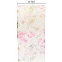 daiktų Gėlių rašto dovanų juostelė elegantiškam dovanų pakavimui, 15 m