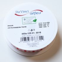 daiktų Dovanų juostelė su širdelėmis, idealiai tinka kūrybingoms pakavimo idėjoms ir asmeninėms dovanoms, 2,5 cm pločio, 15 m ilgio