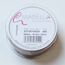 daiktų Dovanų juostelė su taškeliais stilingoms vestuvių dekoracijoms ir kūrybiškam pakavimui, 1,5 cm pločio, 20 m ilgio