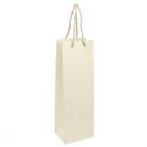 daiktų Dovanų maišelis buteliukams popierinis kremas 12×9×36cm 1 vnt