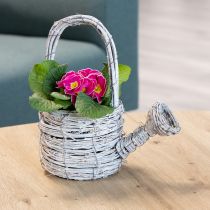 daiktų Dekoratyvinė laistytuvas su skoningu pintu dizainu elegantiškam namų dekorui, 26 cm