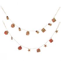 daiktų Girliandos Kalėdinės dovanos ir žvaigždės Raudona Natūrali žalia 100cm 2vnt