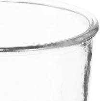 daiktų Stiklinė vaza kūginė dekoratyvinė vaza skaidri Ø12cm A15,5cm 2vnt