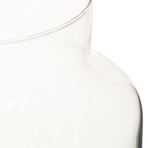 daiktų Stiklinė vaza, apvali, didelė, 100 % perdirbto stiklo, H20, Ø17 cm