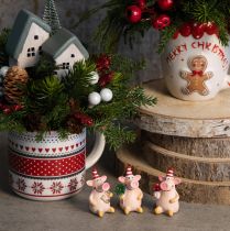 daiktų Dekoratyvinė kiaulė „Lucky Pig“ su pakabukais, 5 cm, 6 vnt.