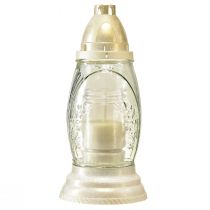 daiktų Kapo šviesaus stiklo vaza retro kapo žibintas skaidraus balto aukso Ø11cm H26.5cm