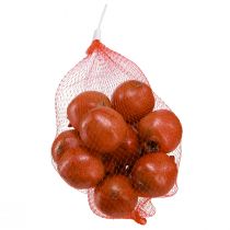 daiktų Dirbtinių granatų dekoracijų rinkinys tinklelyje, apgaulingai tikroviškos, raudonai geltonai žalios spalvos, Ø5,5 cm, 12 dalių