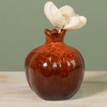 daiktų Dekoratyvinė granato vaza, keraminė, raudonai ruda, Ø10,5 cm, aukštis 12 cm