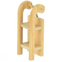 daiktų Medinės miniatiūrinės rogės, raudonos-natūralios, 4x8,5 cm, rinkinys iš 6 - Kalėdinė puošmena